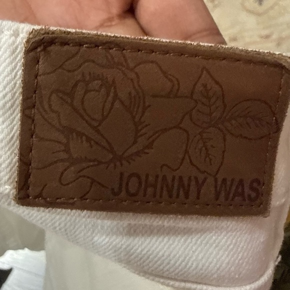 Johnny Was White Flare Jeans with Vibrant Side Trim - Picture 10 of 10